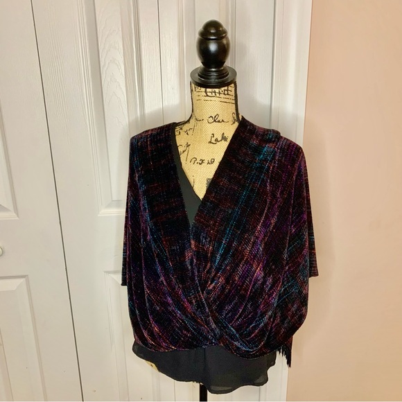 Handmade Other - Handmade Multicolor Knit Fringe One Size Poncho